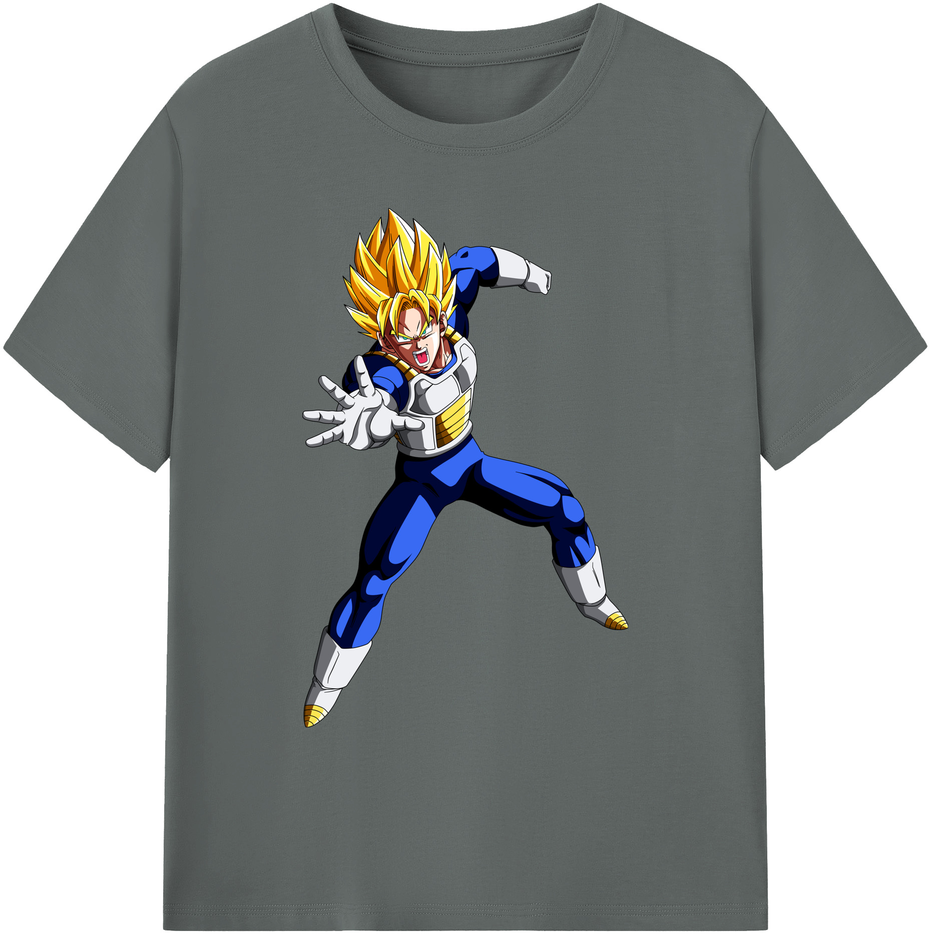 （画像用） ドラゴンボール ベジータ四世（Bejīta Yonsei）DRAGON BALL Vegeta IV 綿100％ メンズ半袖Tシャツ｜肌触りやわらか＆通気性